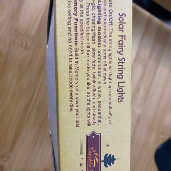 Solar Fairy String Lights | Warm White | 120 LED Each | 2 Pack Silver Wire - Picture 2 of 4